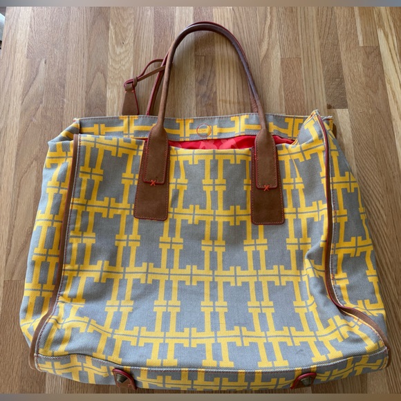 Stylish Yellow and Gray Tote Bag - Picture 2 of 3